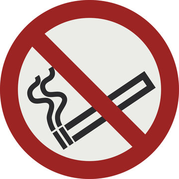 PROHIBITION SIGN PICTOGRAM, No smoking ISO 7010 &ndash; P002
