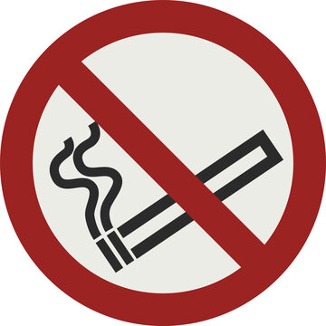 PROHIBITION SIGN PICTOGRAM, No smoking ISO 7010 &ndash; P002, PNG