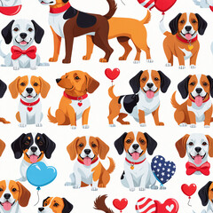 National Puppy Day Seamless Pattern
Reflect on the joy and significance of National Puppy Day. Describe the adorable antics and heartwarming moments that make puppies so special. Consider the bond bet