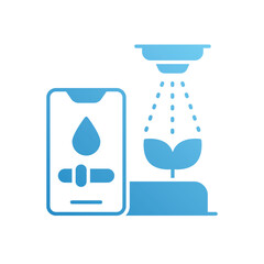 Smart Irrigation icon vector stock illustration