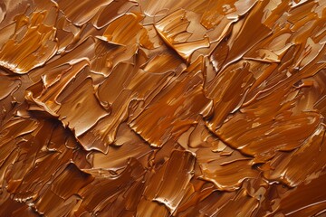Smooth texture of oil paint, abstract pattern of sienna brush marks