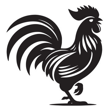 recommend clip art: Charming Chicken Silhouette, Chicken Collection for Farm , Graceful Chicken Designs-black and white illustration