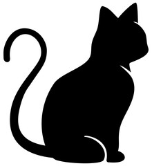 Cat shape design, scalable and fillable vector.