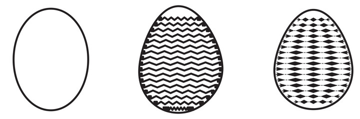 Egg icon. Easter eggs icons. Happy Easter day festival. Cracked egg Vector illustration.