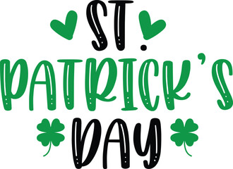 Fototapeta premium St Patricks Day typography design on plain white transparent isolated background for card, shirt, hoodie, sweatshirt, apparel, tag, mug, icon, poster or badge
