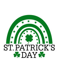 St Patricks Day typography design on plain white transparent isolated background for card, shirt, hoodie, sweatshirt, apparel, tag, mug, icon, poster or badge