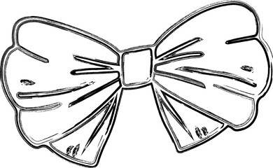 Bow decoration drawing doodle decoration and design.
