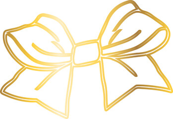 Bow decoration drawing yellow decoration and design.