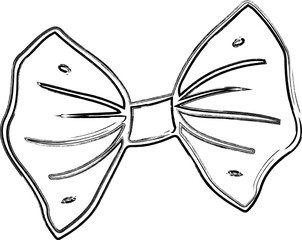 Bow decoration drawing doodle decoration and design.
