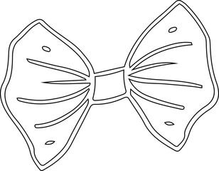 Bow decoration drawing doodle decoration and design.
