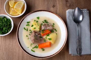 Turkish Kuzu - et Haslama - Lamb - meat Stew with Potatoes and Carrot