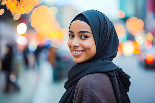 Smiling Woman in Headscarf