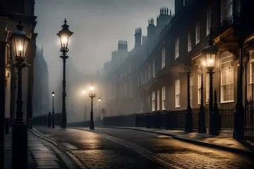 Foto op Canvas street in the night © Ghulam