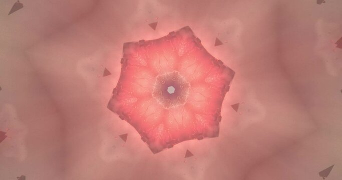 Red light rosette patterns morph slowly