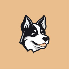 Minimalistic dog mascot logo (3)