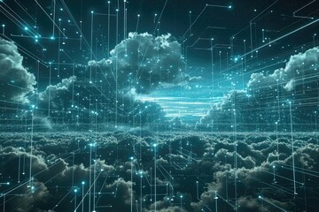 Visuals depicting cloud-based networks enabling seamless communication among distributed resources