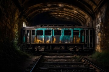 Fototapeta na wymiar train in the tunnel