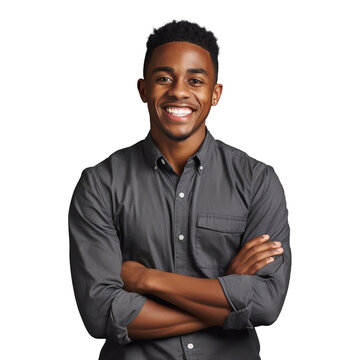 Photo of a young student on transparent background