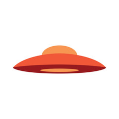 Colored ufo spaceship icon Vector