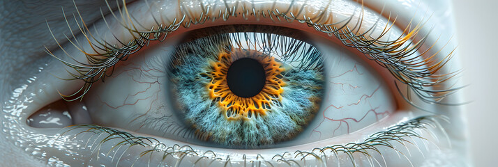 eye of the person 
Human eye anatomy infographics Organ inside structure,
Gene therapy for the treatment of retinal degenerative diseases
 - obrazy, fototapety, plakaty