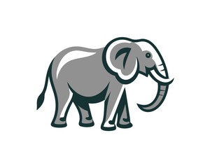 elephant logo design vector illustration of an elephant