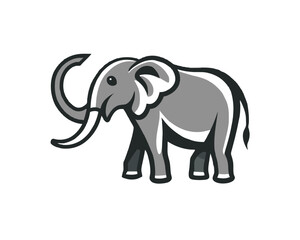 elephant logo design vector illustration of an elephant