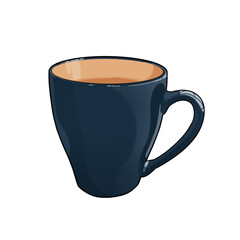 cup of coffee, 2D illustration with transparent background