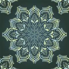 ornamental round lace ornament, with mandala Deisng with illustration