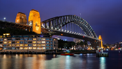 Harbour Bridge in Sydney during the Blue Hour