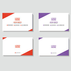 Naklejka na ściany i meble Modern simple clean business card template design