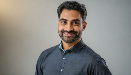 Obraz premium Portrait of a dignified Middle Eastern man in his fifties, gazing confidently at the camera
