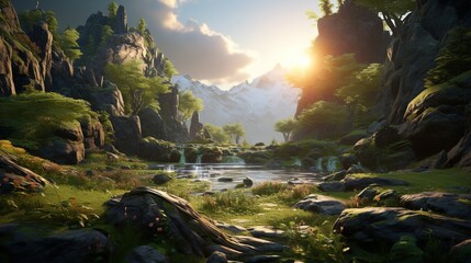 AI generated Nature Landscapes background  ai generated high quality wallpaper image