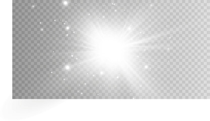 Glow light effect. Star burst with sparkles.Sun. - obrazy, fototapety, plakaty