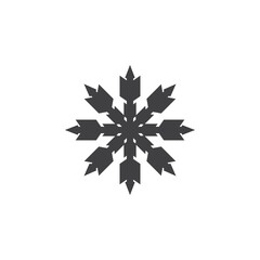 Single Snowflake icon design. Snowflake sign. Snowflake background