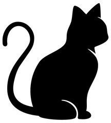 Cat shape design, PNG with transparent background.