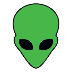 Isolated cute alien avatar Vector