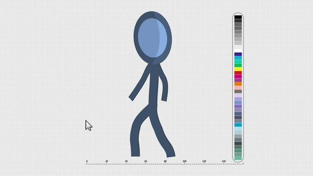 A 2D stick animated Figure wishing EID Mubarak - Happy Eid Al Fitr Ramadan!
