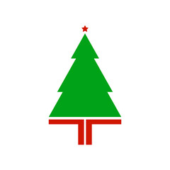 merry christmas tree business card graphic 