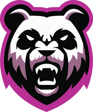 Bear head logo design, mascot bear logo icon illustration vector drawing, Brave Bear head mascot Logo design. Vector Template Illustration Design. Mascot Brave Bear Logo design any graphic work