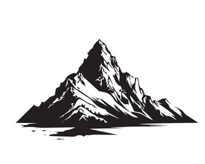 mountain landscape vector illustration. silhouette