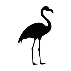Flamingo silhouette, Cute isolated flamingo icon design vector illustration