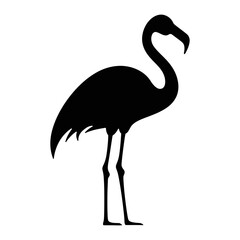 Fototapeta premium Flamingo silhouette, Cute isolated flamingo icon design vector illustration