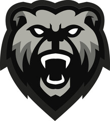 Bear head logo design, mascot bear logo icon illustration vector drawing, Brave Bear head mascot Logo design. Vector Template Illustration Design. Mascot Brave Bear Logo design any graphic work