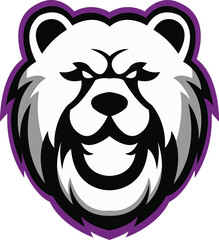 Bear head logo design, mascot bear logo icon illustration vector drawing, Brave Bear head mascot Logo design. Vector Template Illustration Design. Mascot Brave Bear Logo design any graphic work