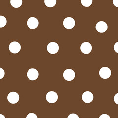 chocolate color and white dot background