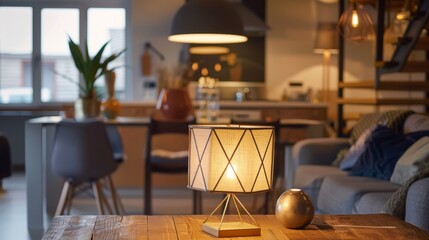 Geometric Metal Table Lamp