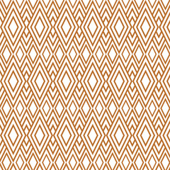Seamless Pattern with abstract geometric line texture gold on white background.