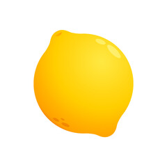 Lemon cartoon vector. Lemon on white background.