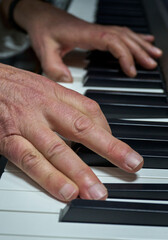 Dancing hands on the keyboard