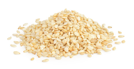 Sesame seeds isolated on white background